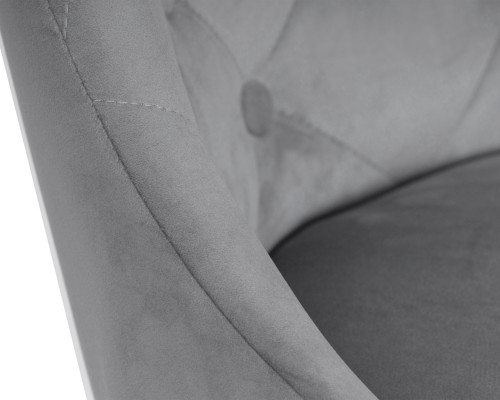 Стул барный DOBRIN JOSEPH BLACK, серый велюр (MJ9-75)