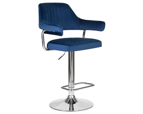 Стул барный DOBRIN CHARLY, синий велюр (MJ9-117)