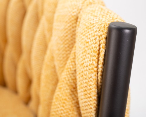 Набор 2 шт Стул барный DOBRIN LEON, жёлтая ткань (LAR 275-8)