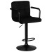 Набор 2 шт Стул барный DOBRIN KRUGER ARM BLACK, черный вельвет (LAR-E2041-52)