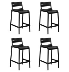 Набор 4 шт Стул полубарный DOBRIN NESSA, черный (B-03)