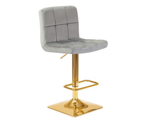 Набор 2 шт Стул барный DOBRIN GOLDIE, серый велюр (MJ9-75)