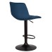 Стул барный DOBRIN TAILOR BLACK, синий велюр (MJ9-117)
