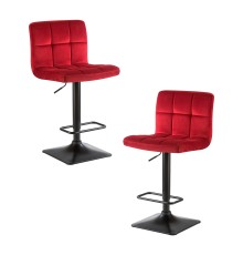 Набор 2 шт Стул барный DOBRIN DOMINIC, бордо велюр (MJ9-43)