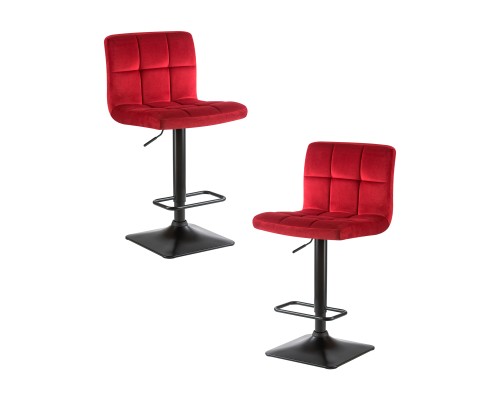 Набор 2 шт Стул барный DOBRIN DOMINIC, бордо велюр (MJ9-43)