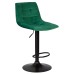 Стул барный DOBRIN TAILOR BLACK, зеленый велюр (MJ9-88)