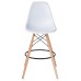 Стул барный DOBRIN DSW BAR, ножки светлый бук, цвет сиденья белый (W-02)