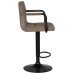 Стул барный DOBRIN KRUGER ARM BLACK, какао вельвет (LAR-E2041-05)