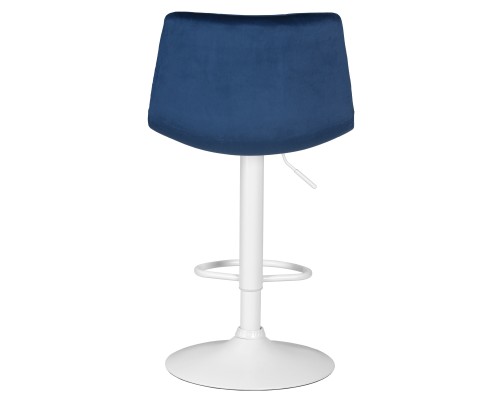 Стул барный DOBRIN TAILOR WHITE, синий велюр (MJ9-117)