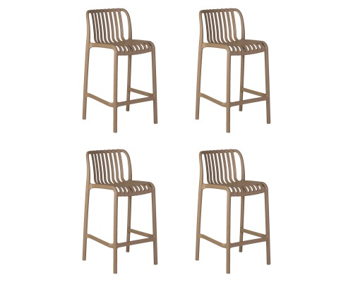Набор 4 шт Стул полубарный DOBRIN CHLOE, бежевый