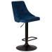 Стул барный DOBRIN JOSEPH BLACK, синий велюр (MJ9-117)