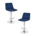 Набор 2 шт Стул барный DOBRIN TAILOR, синий велюр (MJ9-117)