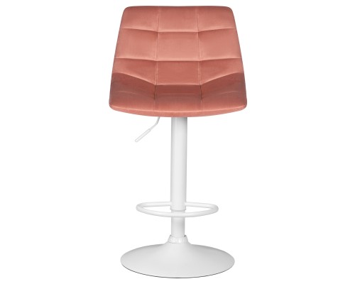 Стул барный DOBRIN TAILOR WHITE, пудрово-розовый велюр (MJ9-32)