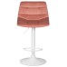 Стул барный DOBRIN TAILOR WHITE, пудрово-розовый велюр (MJ9-32)