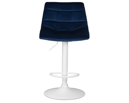 Стул барный DOBRIN TAILOR WHITE, синий велюр (MJ9-117)