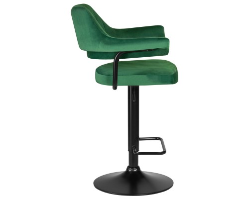 Набор 2 шт Стул барный DOBRIN CHARLY BLACK, зеленый велюр (MJ9-88)