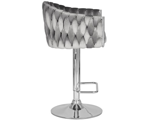 Набор 2 шт Стул барный DOBRIN MARCEL, серый велюр (MJ9-75)