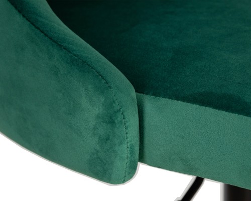 Стул барный DOBRIN JOSEPH BLACK, зеленый велюр (MJ9-88)