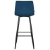 Стул барный DOBRIN NICOLE, черные матовые ножки, темно-синий велюр (108-95)