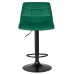 Стул барный DOBRIN TAILOR BLACK, зеленый велюр (MJ9-88)