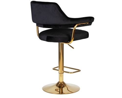 Стул барный DOBRIN CHARLY GOLD, черный велюр (MJ9-101)