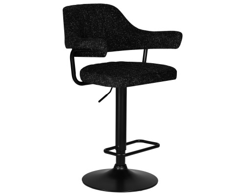 Стул барный DOBRIN CHARLY BLACK, черный твид (LEO18)