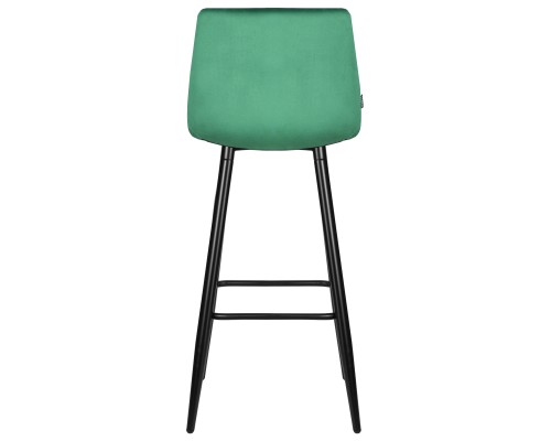 Стул барный DOBRIN NICOLE, черные матовые ножки, зелёный велюр (108-64)