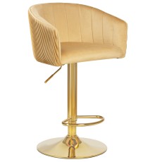 Стул барный DOBRIN DARCY GOLD, песочный велюр (1922-3)
