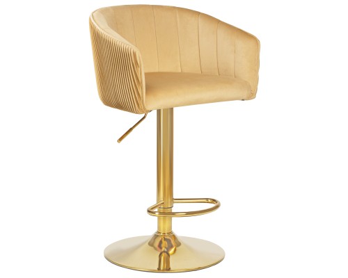Стул барный DOBRIN DARCY GOLD, песочный велюр (1922-3)