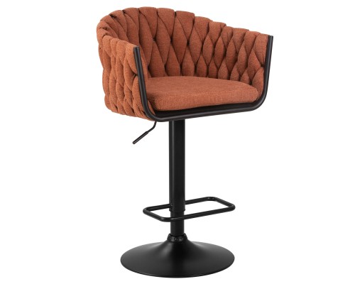 Стул барный DOBRIN LEON, оранжевая ткань (LAR 275-27)
