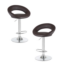 Набор 2 шт Стул барный DOBRIN MIRA, коричневый