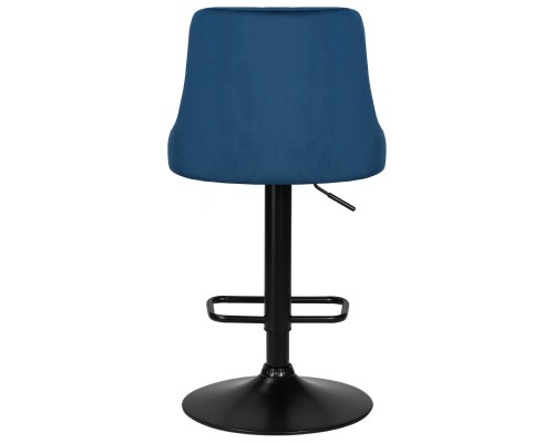 Стул барный DOBRIN JOSEPH BLACK, синий велюр (MJ9-117)