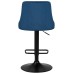 Стул барный DOBRIN JOSEPH BLACK, синий велюр (MJ9-117)