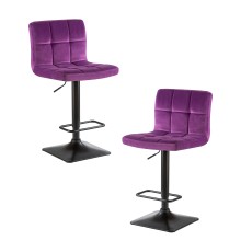 Набор 2 шт Стул барный DOBRIN DOMINIC, фиолет велюр (MJ9-58)