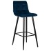 Стул барный DOBRIN NICOLE, черные матовые ножки, темно-синий велюр (108-95)
