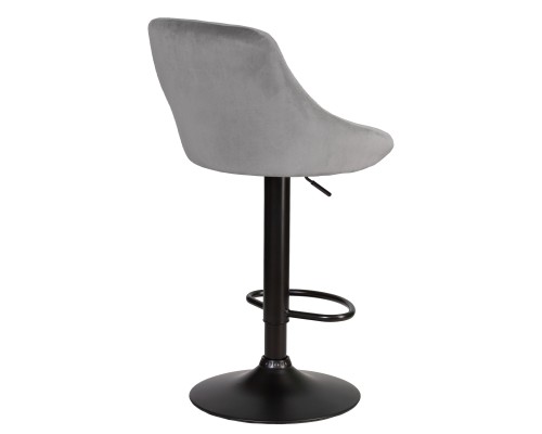 Набор 2 шт Стул барный DOBRIN LOGAN BLACK, серый велюр (MJ9-75)