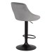 Набор 2 шт Стул барный DOBRIN LOGAN BLACK, серый велюр (MJ9-75)
