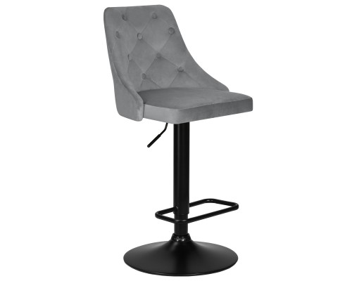 Стул барный DOBRIN JOSEPH BLACK, серый велюр (MJ9-75)