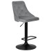Стул барный DOBRIN JOSEPH BLACK, серый велюр (MJ9-75)