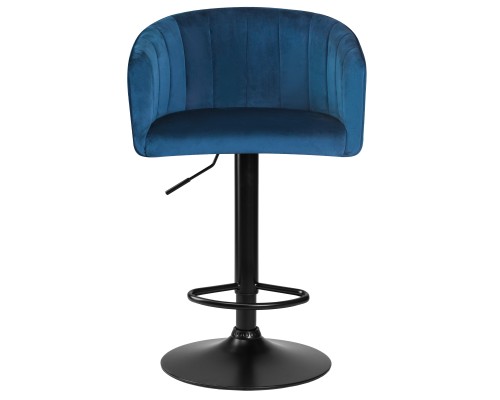 Стул барный DOBRIN DARCY BLACK, синий велюр (1922-20)