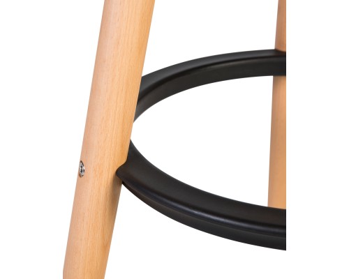 Набор 4 шт Табурет барный DOBRIN ROYCE, ножки светлый бук, цвет чёрный (B-03)
