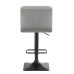 Набор 2 шт Стул барный DOBRIN DOMINIC, серый велюр (MJ9-75)