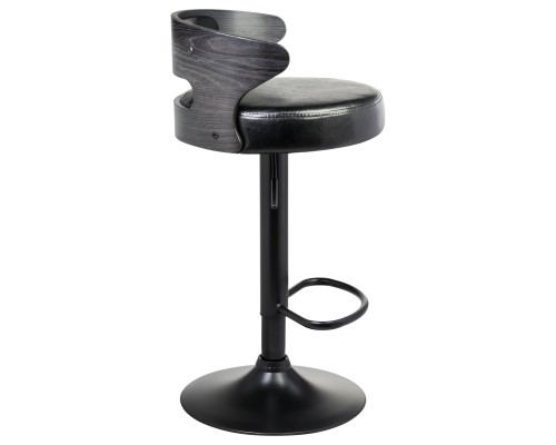 Стул барный DOBRIN FRED BLACK, чёрное дерево, чёрный