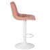 Стул барный DOBRIN TAILOR WHITE, пудрово-розовый велюр (MJ9-32)