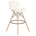 Стул барный DOBRIN BUTTERFLY BAR, ножки светлый бук, цвет кремовый