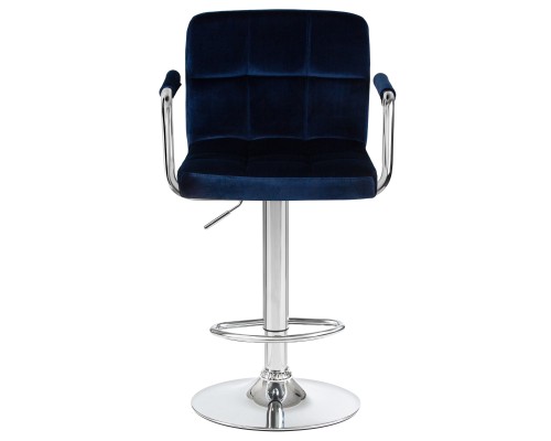 Набор 2 шт Стул барный DOBRIN KRUGER ARM, синий велюр (MJ9-117)