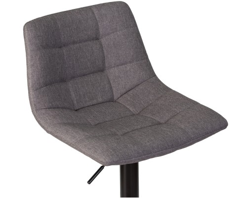 Стул барный DOBRIN TAILOR BLACK, серая ткань (188-55)