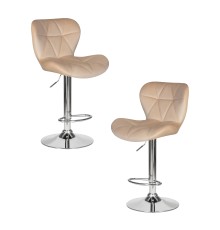 Набор 2 шт Стул барный DOBRIN BARNY, бежевый велюр (MJ9-10)