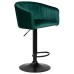 Стул барный DOBRIN DARCY BLACK, зеленый велюр (1922-9)