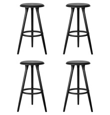 Набор 4 шт Стул барный DOBRIN ROYCE BLACK, чёрный (B-03)